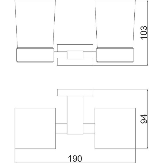 Двойной стакан для зубных щеток Belz B90208 - фото 2
