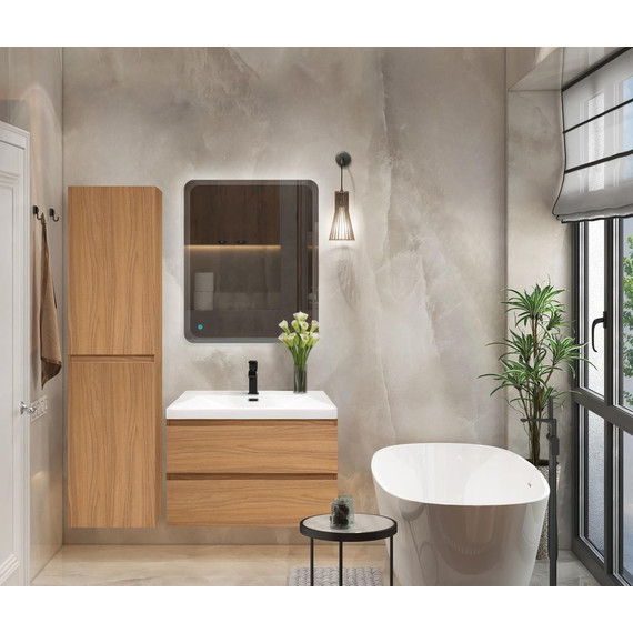 Пенал подвесной Cezares MOLVENO-1600-2A-SC-NC 40 см, Noce Chiaro - фото 6