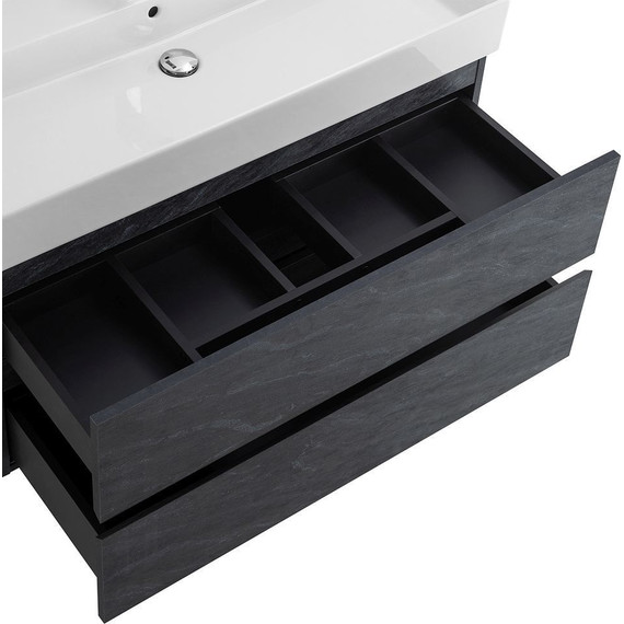 Тумба подвесная с раковиной Cezares MOLVENO 46-100-2C-SO-ANTR 100 см (раковина CZR-MIL-100-LVB), Antracite - фото 7