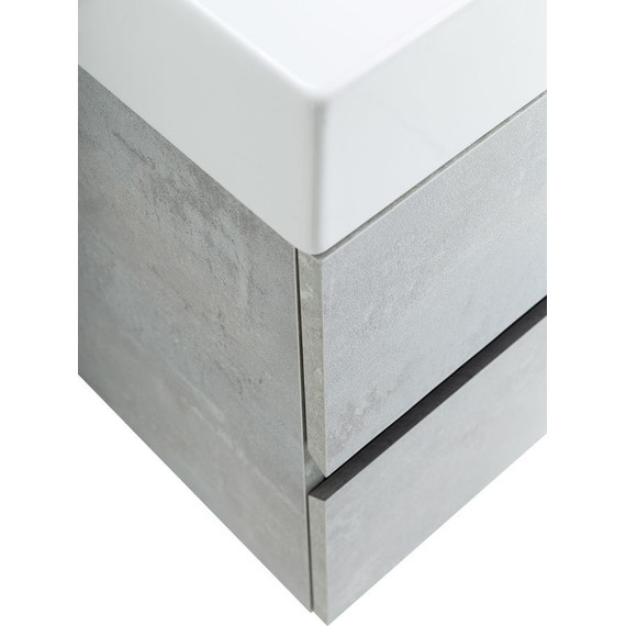 Тумба подвесная с раковиной Cezares MOLVENO 46-120-2C-SO-BET 120 см (раковина CZR-MIL-120-LVB), Beton - фото 8