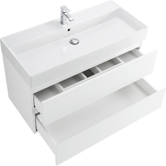 Тумба подвесная с раковиной Cezares MOLVENO 46-120-2C-SO-BG 120 см (раковина CZR-MIL-120-LVB), Bianco Ghiaccio - фото 6