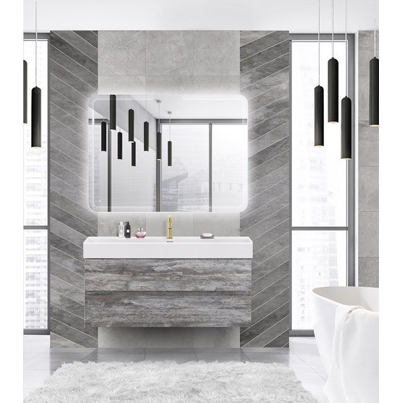 Тумба подвесная с раковиной Cezares MOLVENO 46-120-2C-SO-LG 120 см (раковина CZR-MIL-120-LVB), Legno Grigio - фото 9