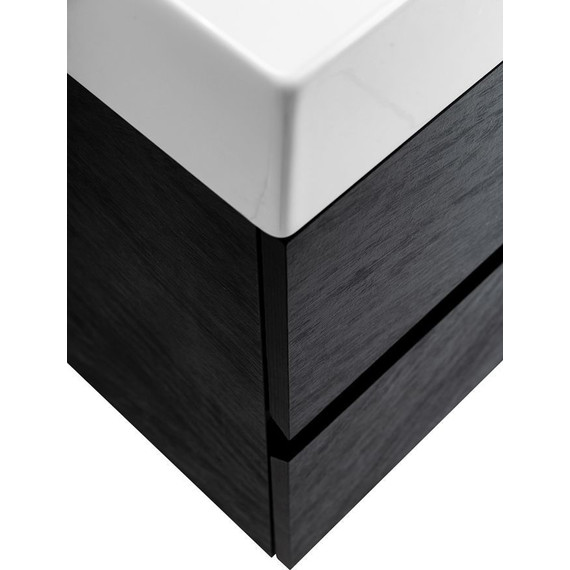 Тумба подвесная с раковиной Cezares MOLVENO 46-120-2C-SO-NR 120 см (раковина CZR-MIL-120-LVB), Nero - фото 8