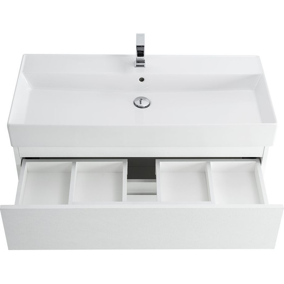 Тумба подвесная с раковиной Cezares MOLVENO 46-80-2C-SO-BG 80 см (раковина CZR-MIL-80-LVB), Bianco Ghiaccio - фото 4