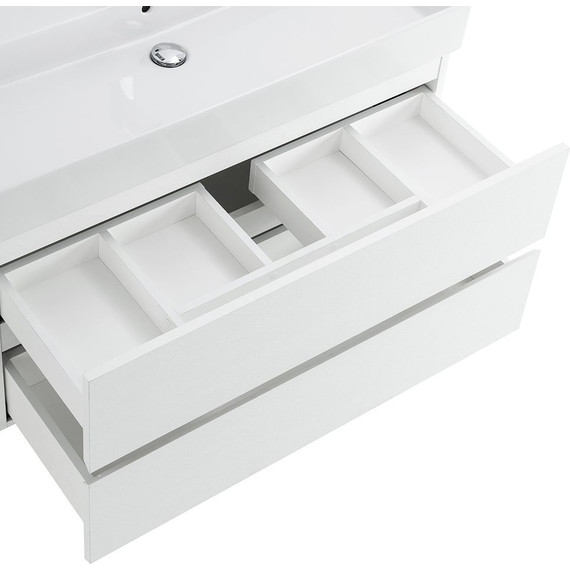 Тумба подвесная с раковиной Cezares MOLVENO 46-80-2C-SO-BG 80 см (раковина CZR-MIL-80-LVB), Bianco Ghiaccio - фото 6