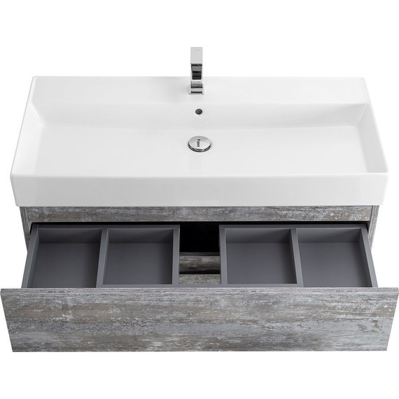Тумба подвесная с раковиной Cezares MOLVENO 46-80-2C-SO-LG 80 см (раковина CZR-MIL-80-LVB), Legno Grigio - фото 4