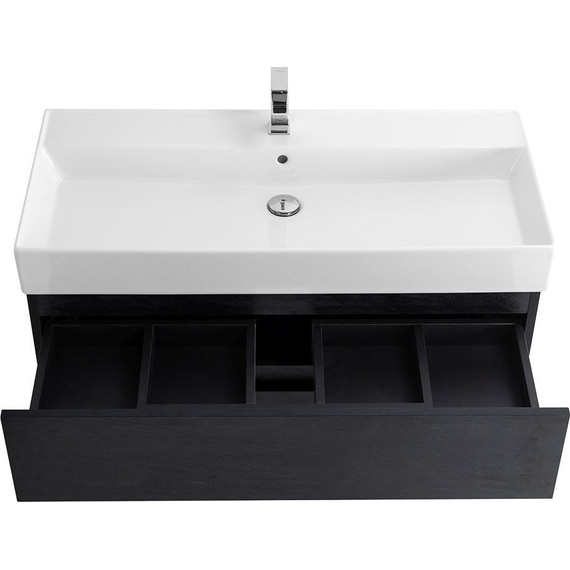 Тумба подвесная с раковиной Cezares MOLVENO 46-80-2C-SO-NR 80 см (раковина CZR-MIL-80-LVB), Nero - фото 4