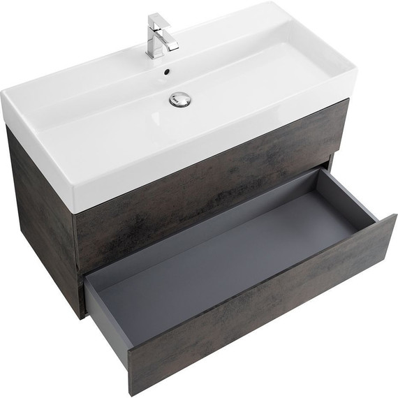 Тумба подвесная с раковиной Cezares MOLVENO 46-80-2C-SO-OSS 80 см (раковина CZR-MIL-80-LVB), Ossido - фото 3