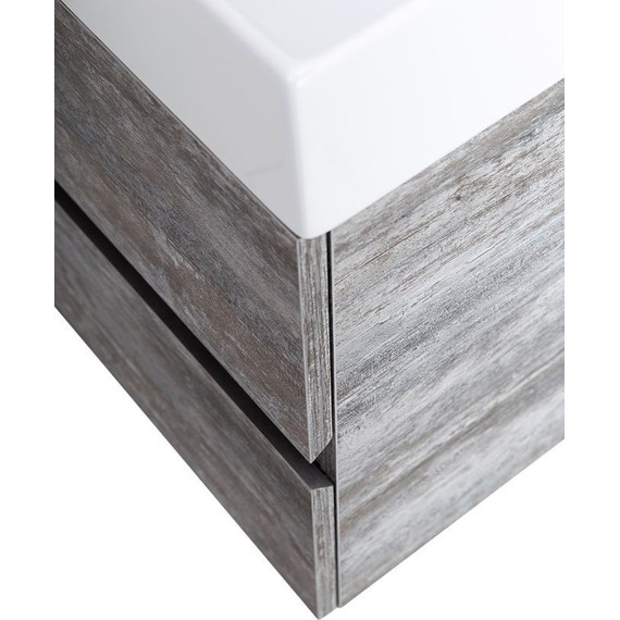 Тумба подвесная с раковиной Cezares MOLVENO 46-60-2C-SO-LG 60 см, Legno Grigio - фото 10