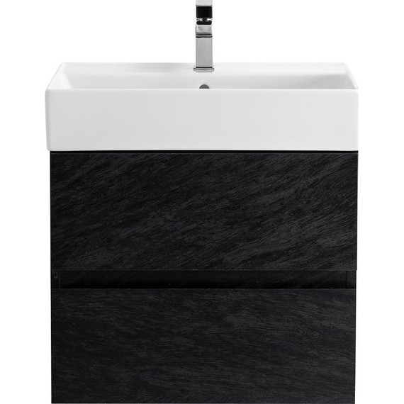 Тумба подвесная с раковиной Cezares MOLVENO 46-60-2C-SO-NR 60 см, Nero - фото 