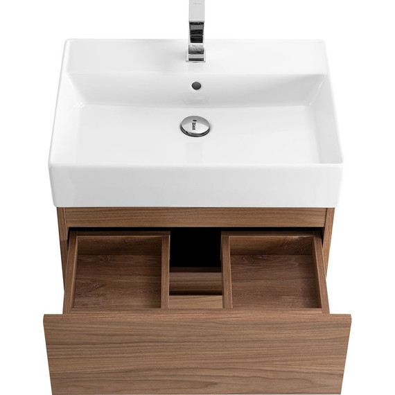 Тумба подвесная с раковиной Cezares MOLVENO 46-60-2C-SO-NC 60 см, Noce Chiaro - фото 6