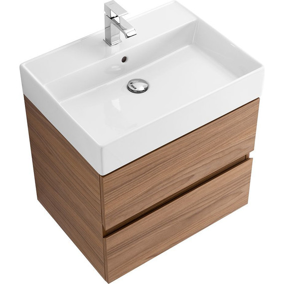 Тумба подвесная с раковиной Cezares MOLVENO 46-60-2C-SO-NC 60 см, Noce Chiaro - фото 7