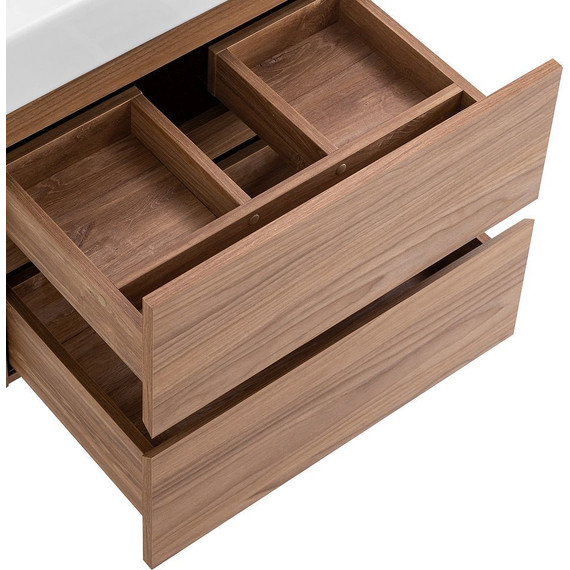 Тумба подвесная с раковиной Cezares MOLVENO 46-60-2C-SO-NC 60 см, Noce Chiaro - фото 9