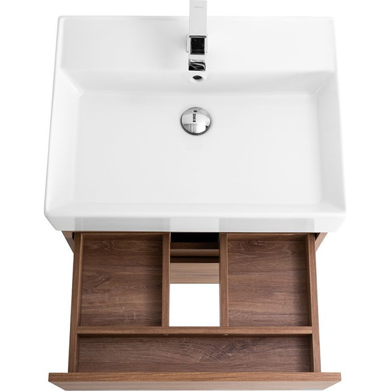 Тумба подвесная с раковиной Cezares MOLVENO 46-60-2C-SO-NC 60 см, Noce Chiaro - фото 10
