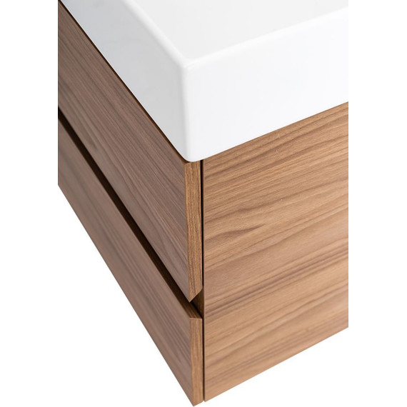 Тумба подвесная с раковиной Cezares MOLVENO 46-60-2C-SO-NC 60 см, Noce Chiaro - фото 11