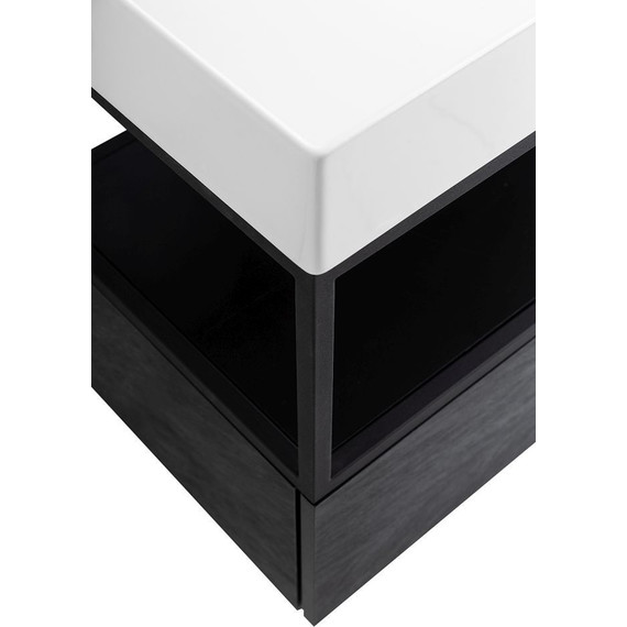 Тумба подвесная с раковиной Cezares CADRO-100-1C-SO-NR-BLUM 100 см, Nero - фото 5