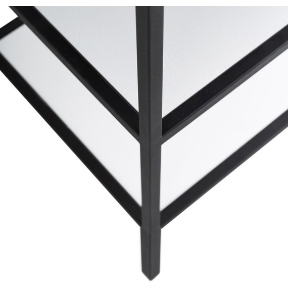 Консоль напольная с раковиной Cezares CADRO-120/46/73-2C-PIA-MET-ST 120 см, Nero/Bianco - фото 2