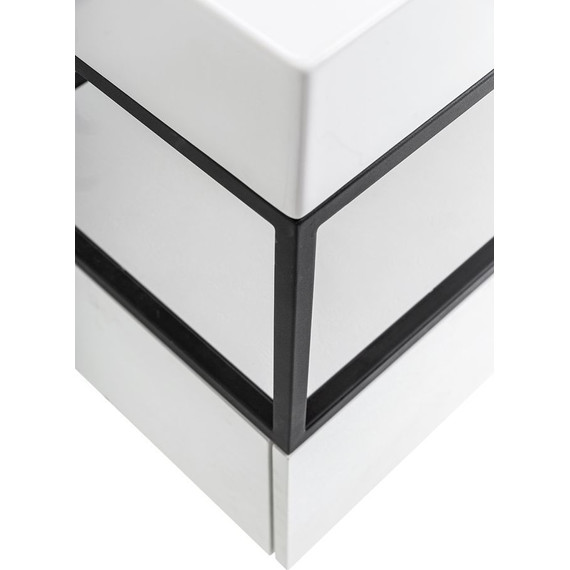 Тумба подвесная с раковиной Cezares CADRO-80-1C-SO-BG-BLUM 80 см, Bianco Ghiaccio/Nero - фото 6