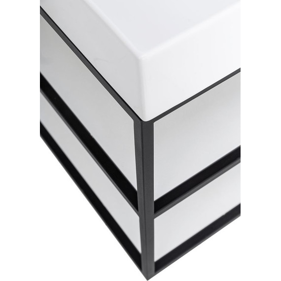 Консоль подвесная с раковиной Cezares CADRO-80/46/58-2C-SO-MET-ST 80 см, Nero/Bianco - фото 4