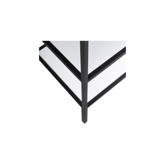 Консоль напольная с раковиной Cezares CADRO-80/46/73-2C-PIA-MET-ST 80 см, Nero/Bianco - фото 3