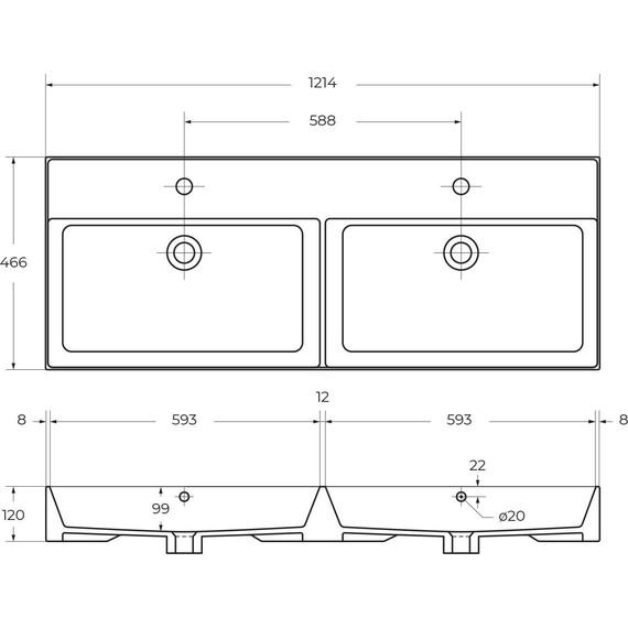 Тумба подвесная с раковиной Cezares CADRO-120-1C-SO-NR-BLUM 120 см, Nero - фото 11