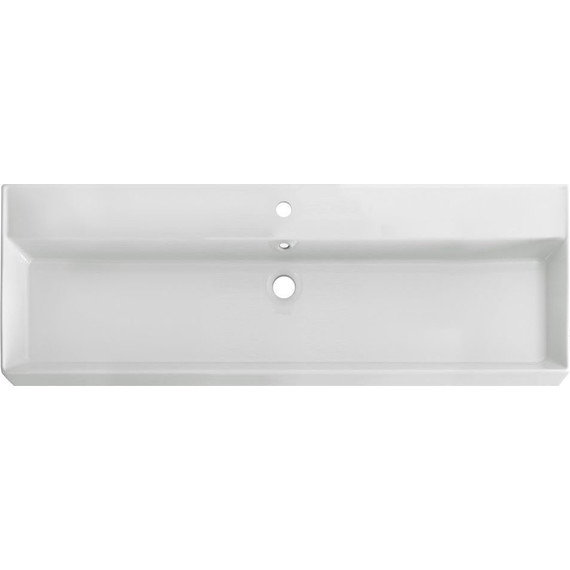 Консоль подвесная с раковиной Cezares CADRO-120/46/58-2C-SO-MET-ST 120 см, Nero/Bianco - фото 3