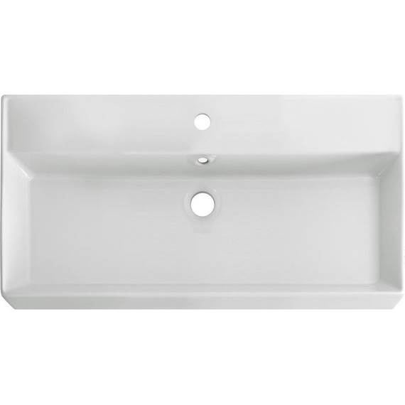 Тумба подвесная с раковиной Cezares CADRO-80-1C-SO-BG-BLUM 80 см, Bianco Ghiaccio/Nero - фото 7