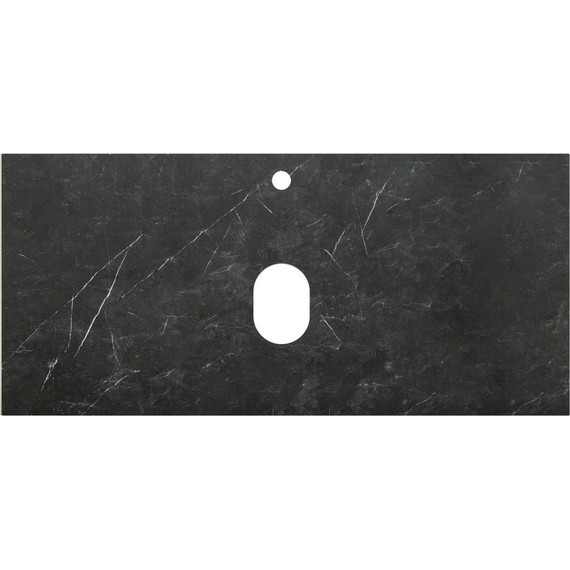 Тумба подвесная со столешницей Cezares MOLVENO 46-100-2C-SO-LG 100 см, Legno Grigio/Marmo Nero Opaco - фото 3