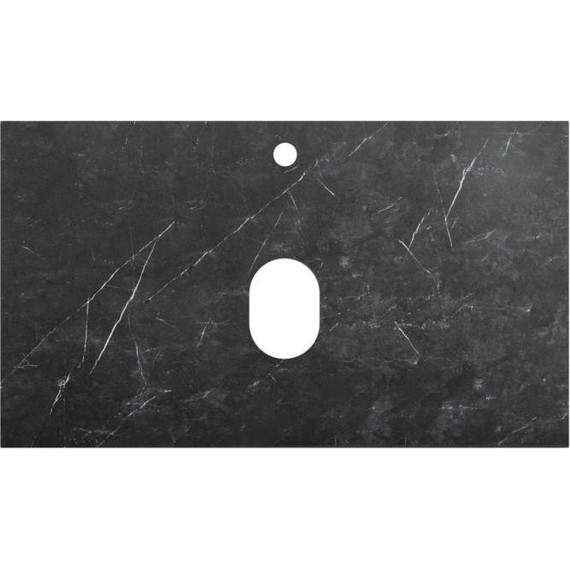 Тумба подвесная со столешницей Cezares MOLVENO 46-80-2C-SO-LG 80 см, Legno Grigio/Marmo Nero Opaco - фото 3