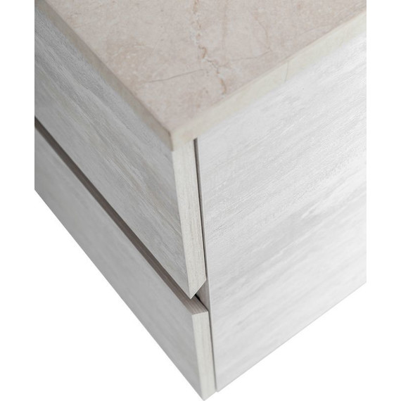 Тумба подвесная со столешницей Cezares MOLVENO 46-100-2C-SO-LB 100 см, Legno Bianco/Marmo Crema Opaco - фото 8