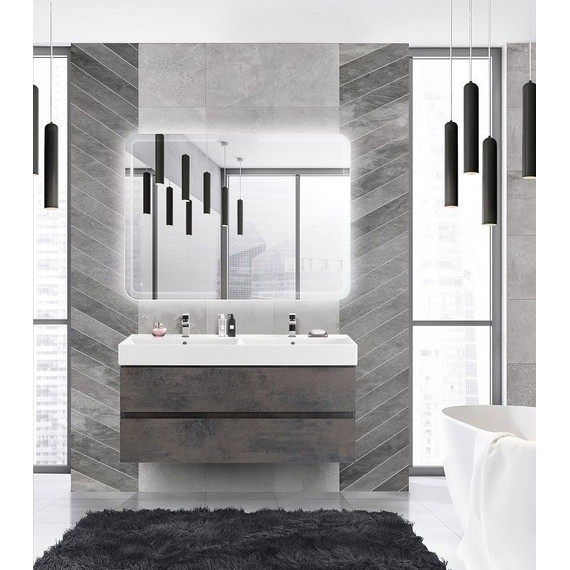 Тумба подвесная с раковиной Cezares MOLVENO 46-120-2C-SO-2-OSS 120 см (раковина CZR-MIL-120-2-LVB), Ossido - фото 2