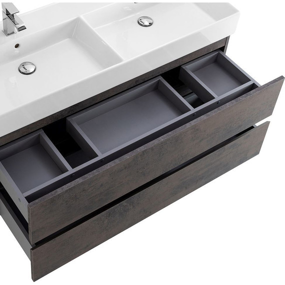 Тумба подвесная с раковиной Cezares MOLVENO 46-120-2C-SO-2-OSS 120 см (раковина CZR-MIL-120-2-LVB), Ossido - фото 8