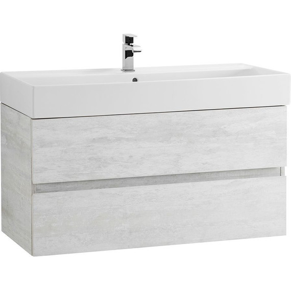 Тумба подвесная с раковиной Cezares MOLVENO 46-120-2C-SO-LB 120 см (раковина CZR-MIL-120-LVB), Legno Bianco - фото 2