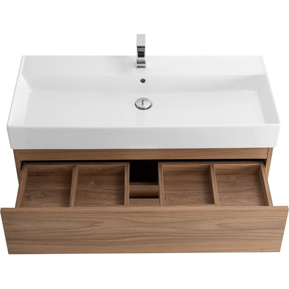 Тумба подвесная с раковиной Cezares MOLVENO 46-80-2C-SO-NC 80 см (раковина CZR-MIL-80-LVB), Noce Chiaro - фото 5