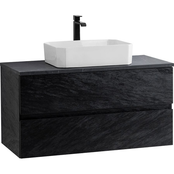 Тумба подвесная со столешницей Cezares MOLVENO 46-80-2C-SO-NR 80 см, Nero/Marmo Nero Opaco - фото 3