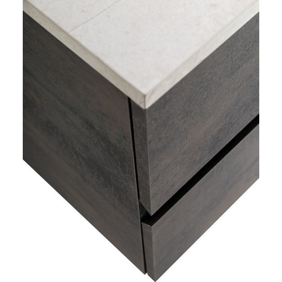 Тумба подвесная со столешницей Cezares MOLVENO 46-80-2C-SO-OSS 80 см, Ossido/Marmo Crema Opaco - фото 8