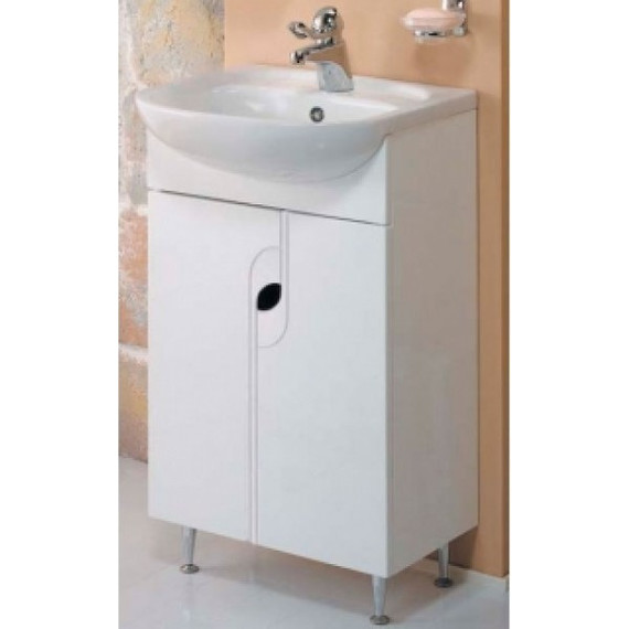 Тумба напольная с раковиной Акватон Панда 50 см 1A0537K0PD010, белый - фото 6