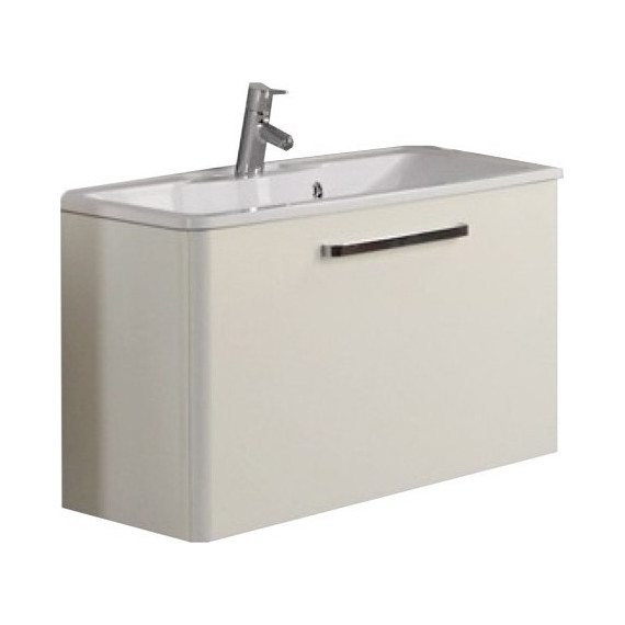 Тумба подвесная с раковиной Акватон Валенсия 75 см 1A1236K0VAG30, белый жемчуг - фото 5