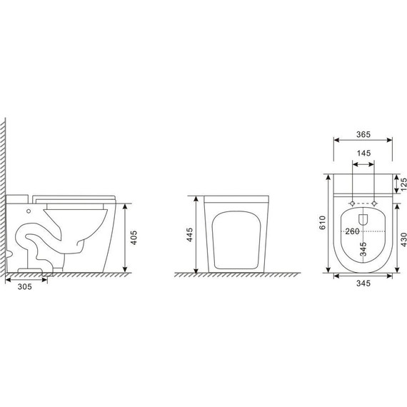 Унитаз приставной безободковый импульсный Abber Bequem AC1114P с крышкой микролифт - фото 13