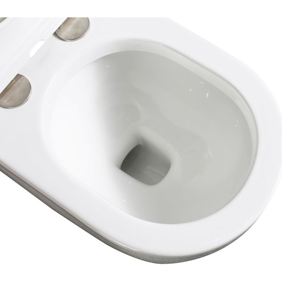 Унитаз приставной безободковый импульсный Abber Bequem AC1114P с крышкой микролифт - фото 4