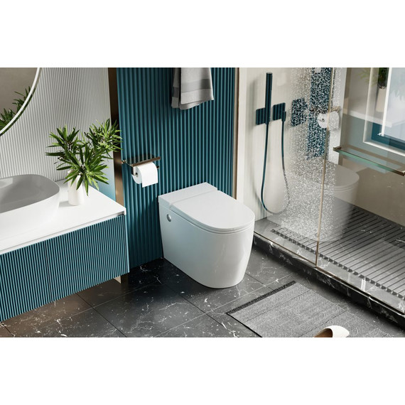 Унитаз приставной безободковый импульсный Abber Bequem AC1114P с крышкой микролифт - фото 7