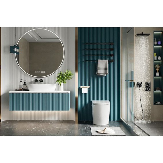 Унитаз приставной безободковый импульсный Abber Bequem AC1114P с крышкой микролифт - фото 8