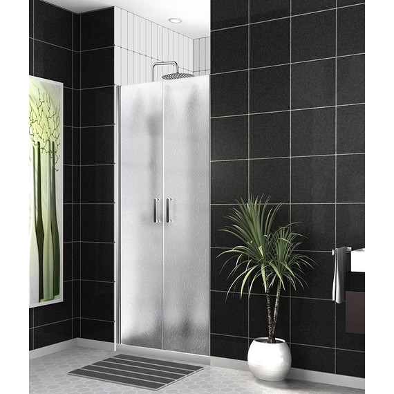 Душевая дверь BelBagno 90 см UNO-B-2-90-CH-Cr, хром/шиншилла - фото 