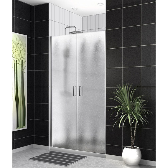Душевая дверь BelBagno 110 см UNO-B-2-110-CH-Cr, хром/шиншилла - фото 