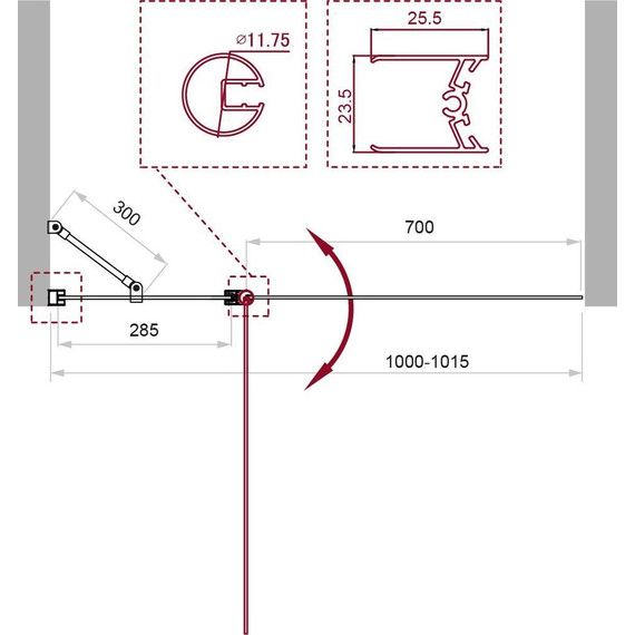 Шторка для ванны BelBagno 100 см UNO-V-11-100/150-CH-CR, хром/шиншилла - фото, картинка 4 Шторка для ванны BelBagno 100 см UNO-V-11-100/150-CH-CR, хром/шиншилла - фото 4