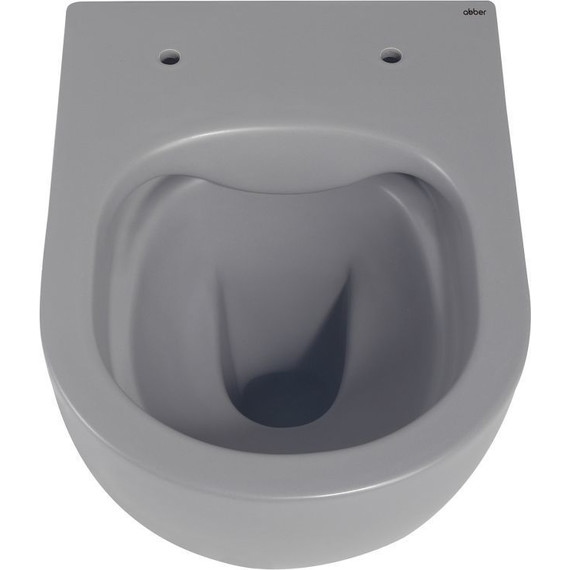 Унитаз подвесной безободковый Abber Bequem AC1101MG с крышкой микролифт, серый матовый, Цвет производителя: серый - фото, картинка 6 Унитаз подвесной безободковый Abber Bequem AC1101MG с крышкой микролифт, серый матовый, Цвет производителя: серый - фото 6