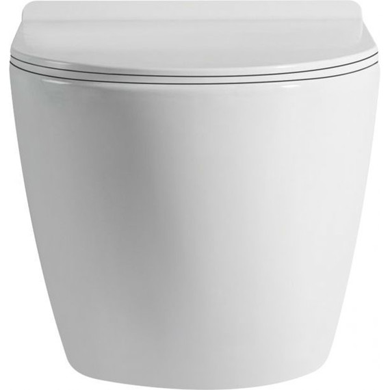 Унитаз подвесной безободковый импульсный Abber Bequem AC1105P с крышкой микролифт - фото, картинка 8 Унитаз подвесной безободковый импульсный Abber Bequem AC1105P с крышкой микролифт - фото 8