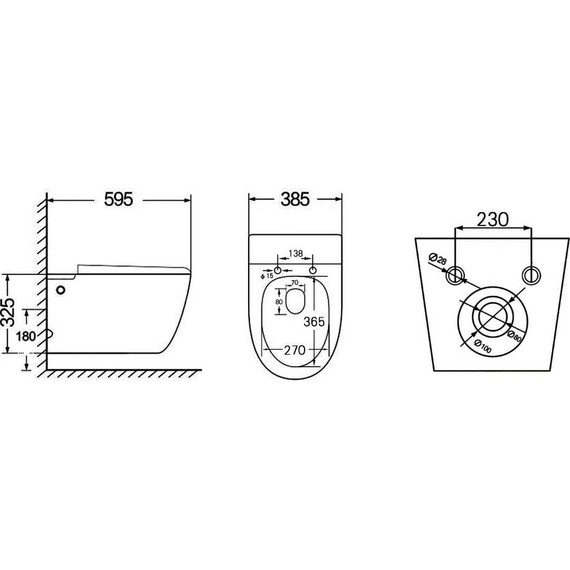 Унитаз подвесной безободковый импульсный Abber Bequem AC1107P с крышкой микролифт - фото, картинка 11 Унитаз подвесной безободковый импульсный Abber Bequem AC1107P с крышкой микролифт - фото 11