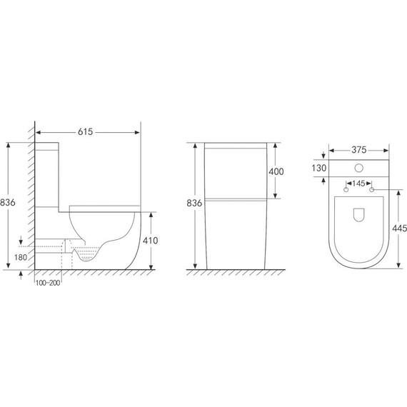 Унитаз-компакт безободковый Abber Bequem AC1110 с крышкой микролифт - фото 10