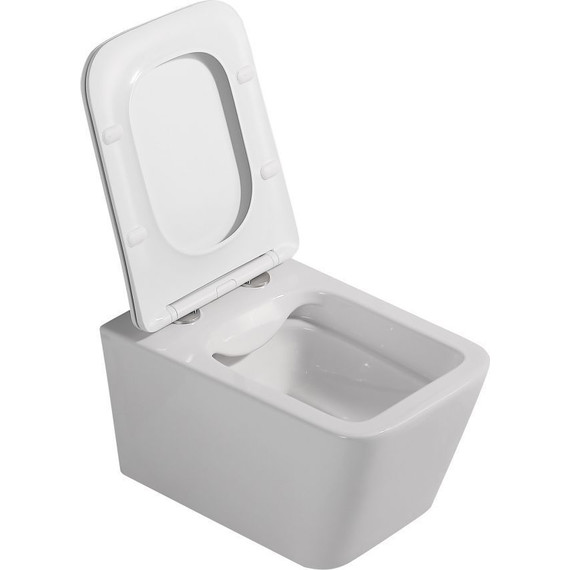 Унитаз подвесной безободковый Abber Rechteck AC1201 с крышкой микролифт - фото 4